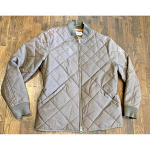 Taylor Stitch Dry Wax Quilted Bomber Jacket – Espresso – Size 42 – EUC – Organic